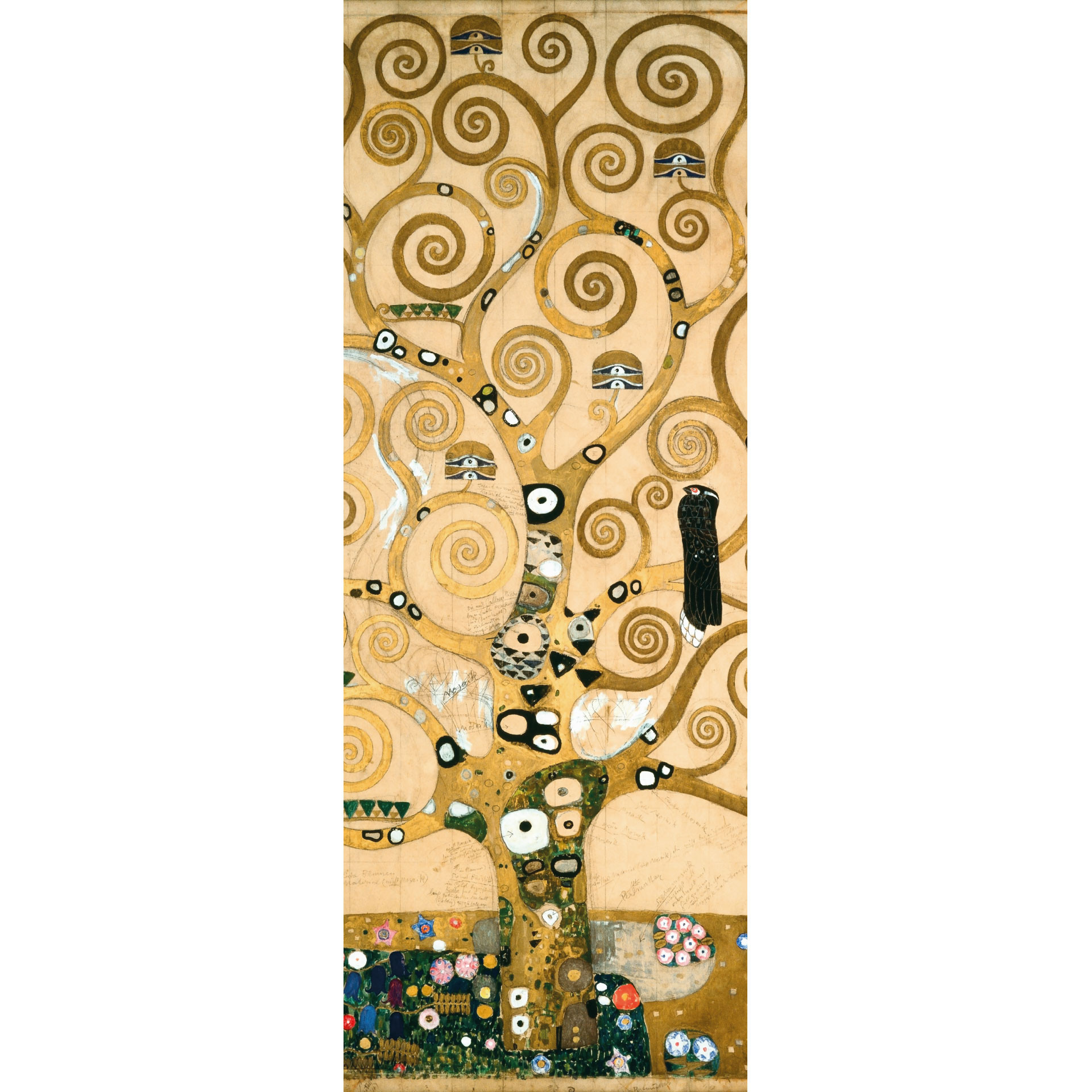 Zerbino Decorativo 1art1 Gustav Klimt – Der Lebensbaum – 60x40 Cm Per Interni