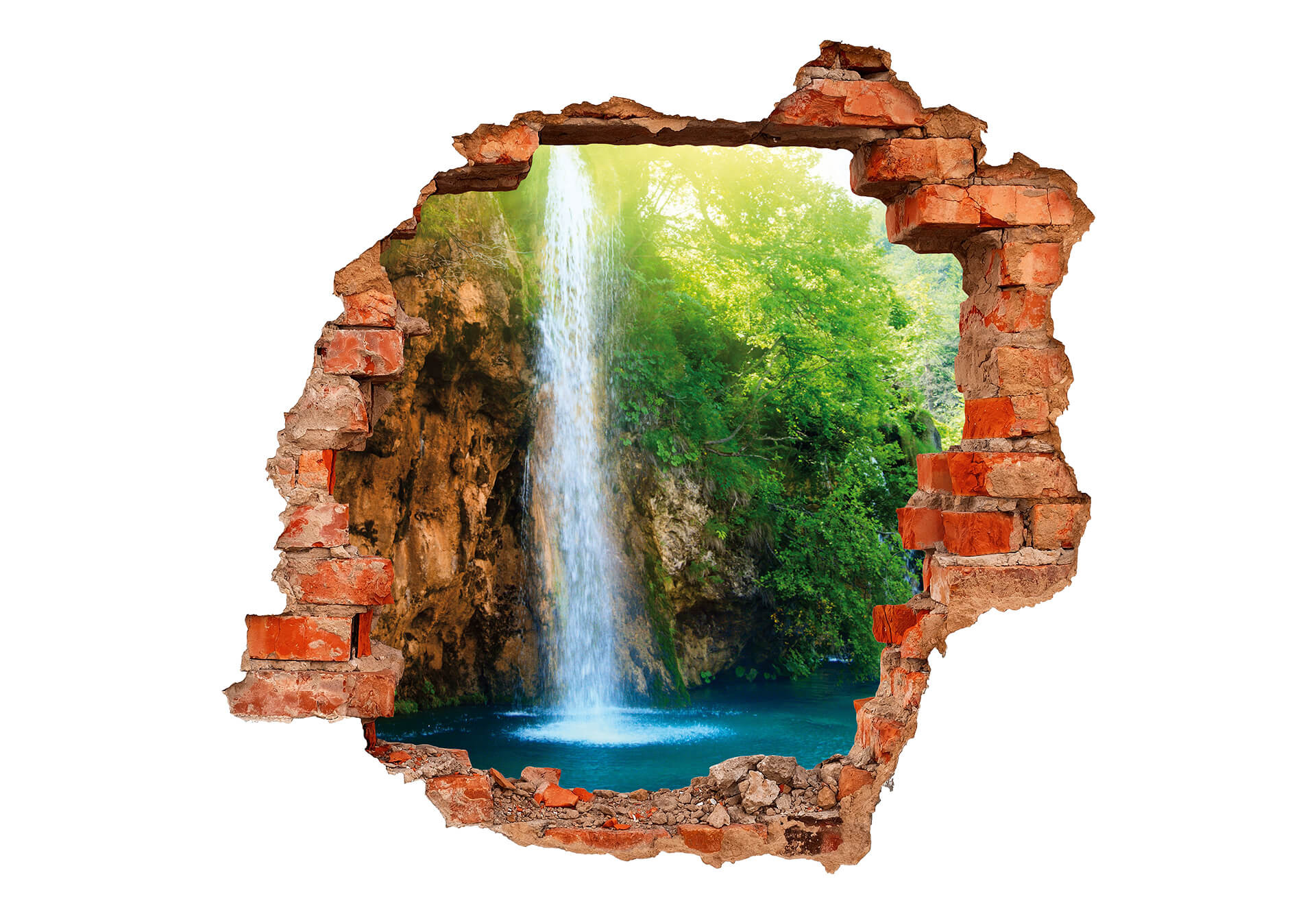 3D Wandtattoo Blue Waterfall wallart.de