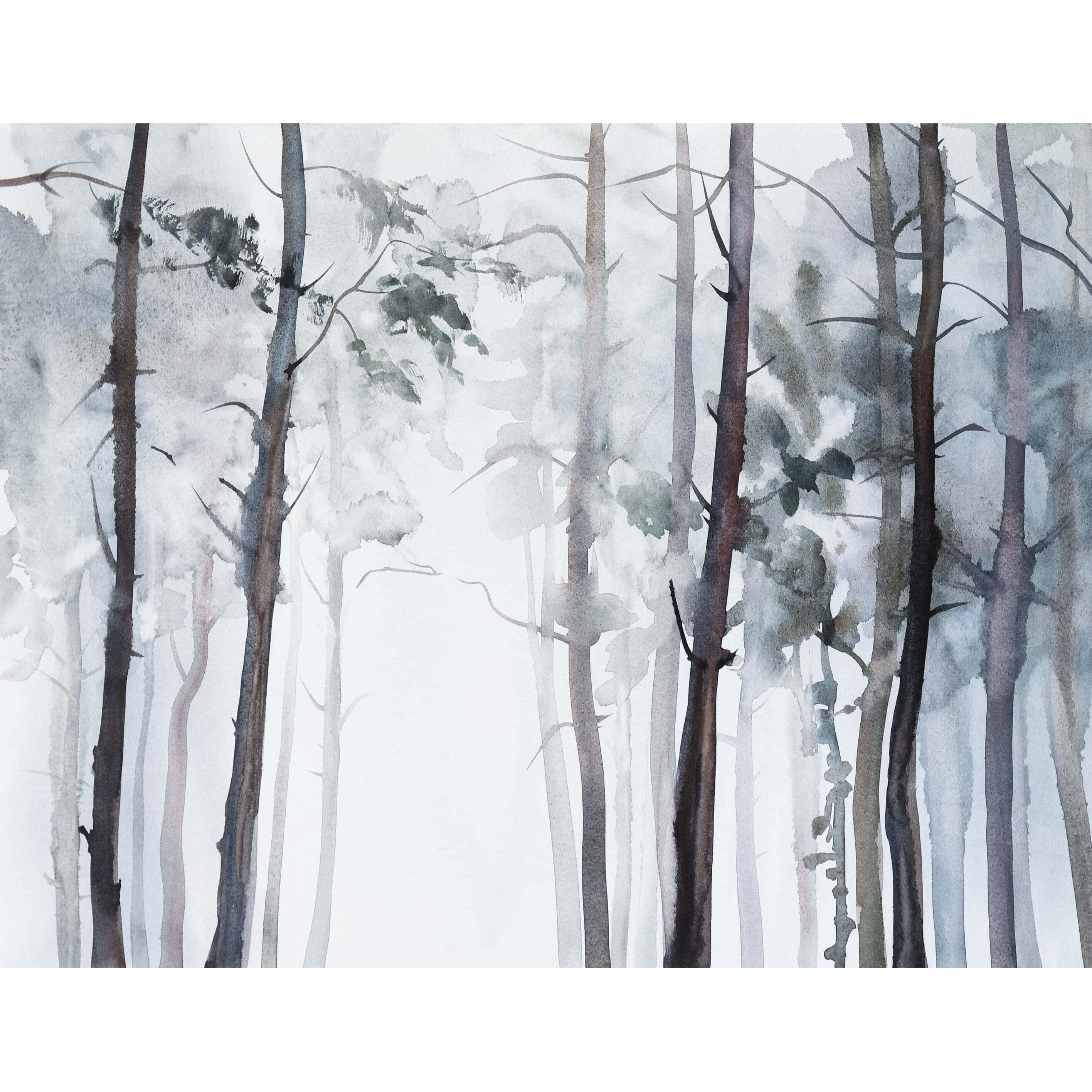 Fototapete Aquarell Wald Wall art de fototapete-aquarell-wald-wall-art-de