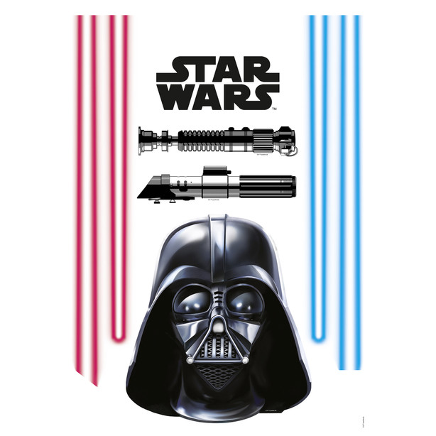 Wandsticker Star Wars Darth Vader & Lichtschwerter