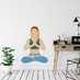 Lotus Mandala Wandtattoo – Selbstklebend, 62x42 Cm, Yoga-Deko Für Zuhause