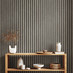 VEELIKE Houten Panelen Behang Zwart-Grijs 40x900 Cm - Zelfklevende Meubelfolie Houtlook