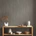 VEELIKE Houten Panelen Behang Zwart-Grijs 40x900 Cm - Zelfklevende Meubelfolie Houtlook