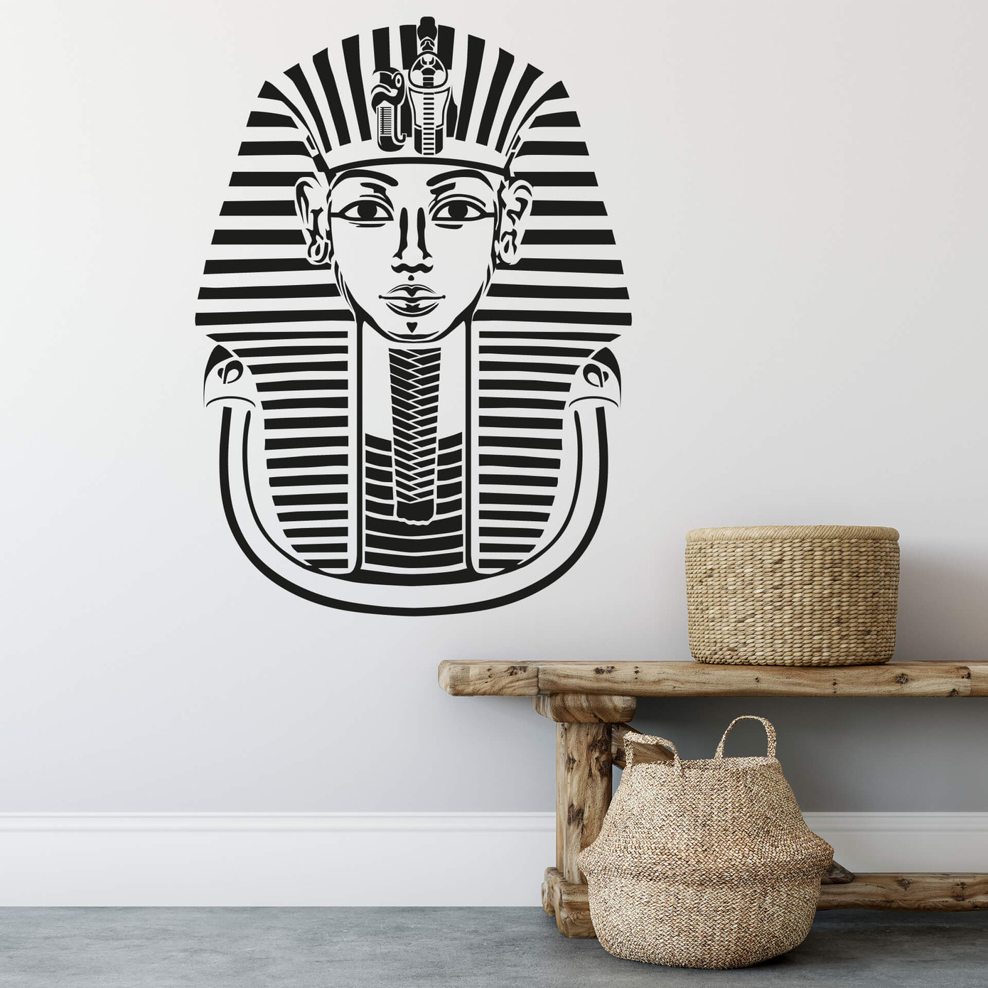 Wandtattoo Anubis Ägypten 120x88 Cm - Selbstklebend Für Wohnzimmer, Kinderzimmer, Büro Als Wanddekoration