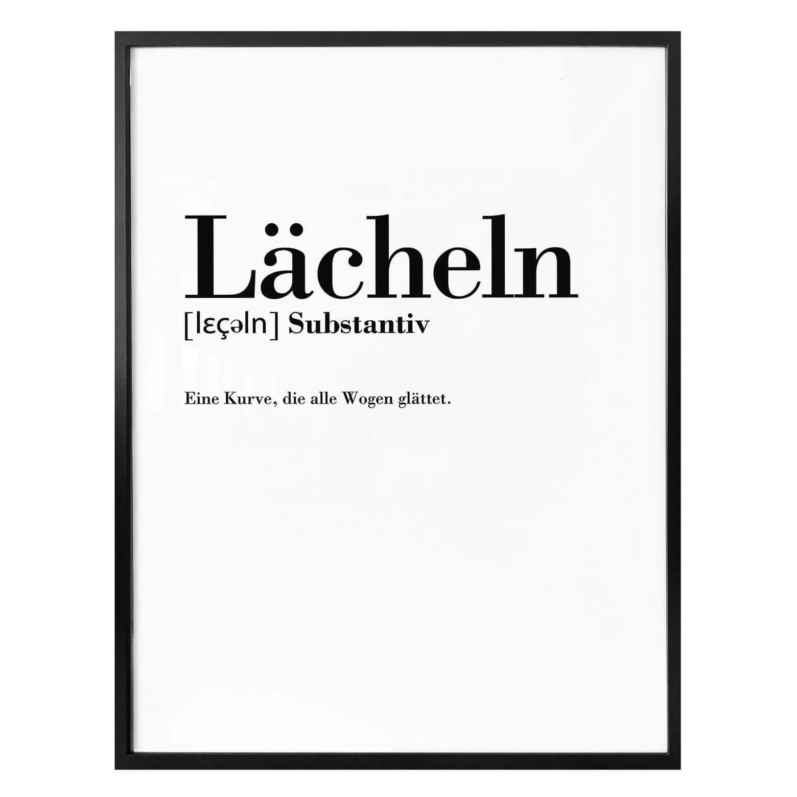 Poster Grammatik Lächeln wallart.de