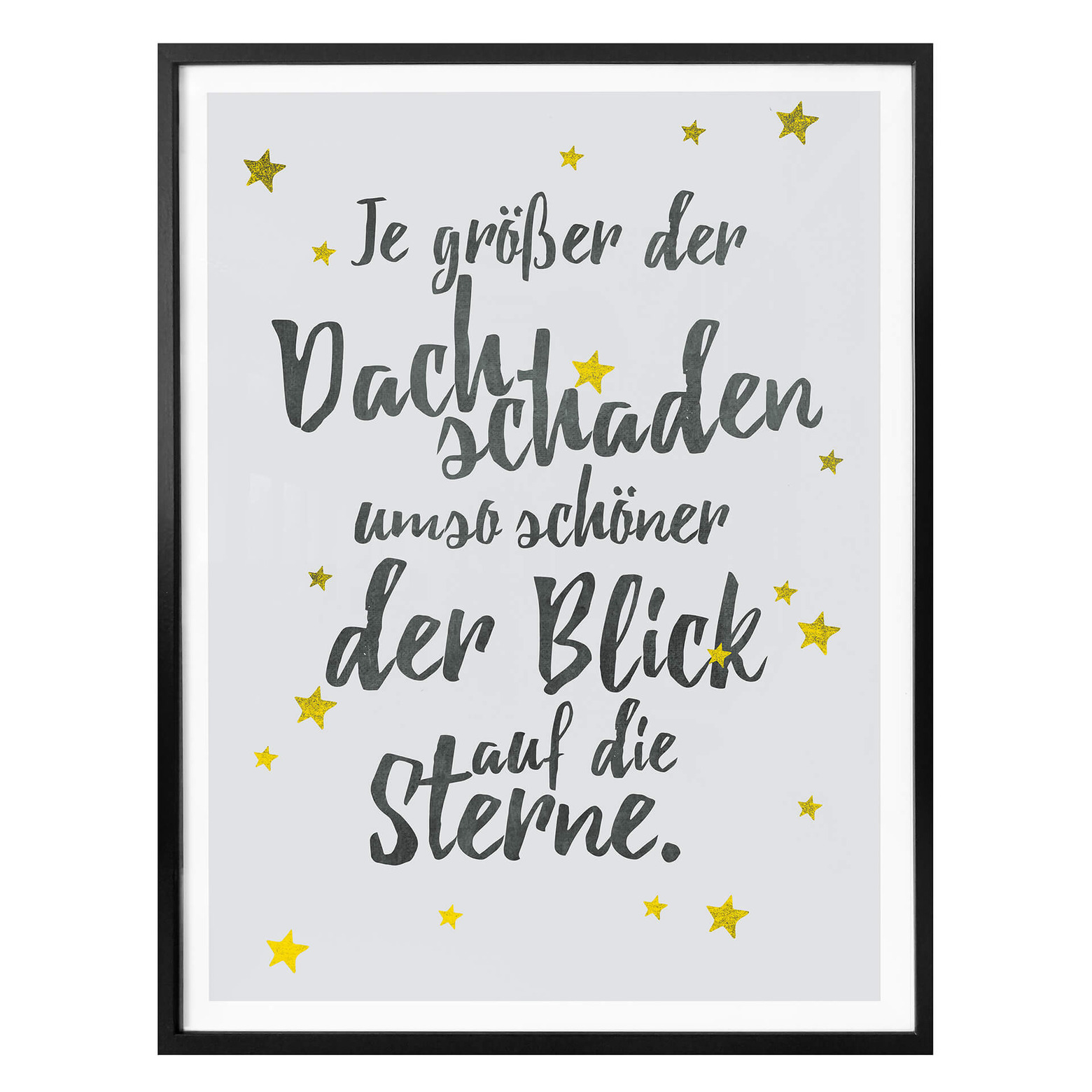 Modern Times Postkarten Set – 3er Goldkarten Mit Spruch „JE GRÖSSER DER DACHSCHADEN“ Für Liebe & Fun