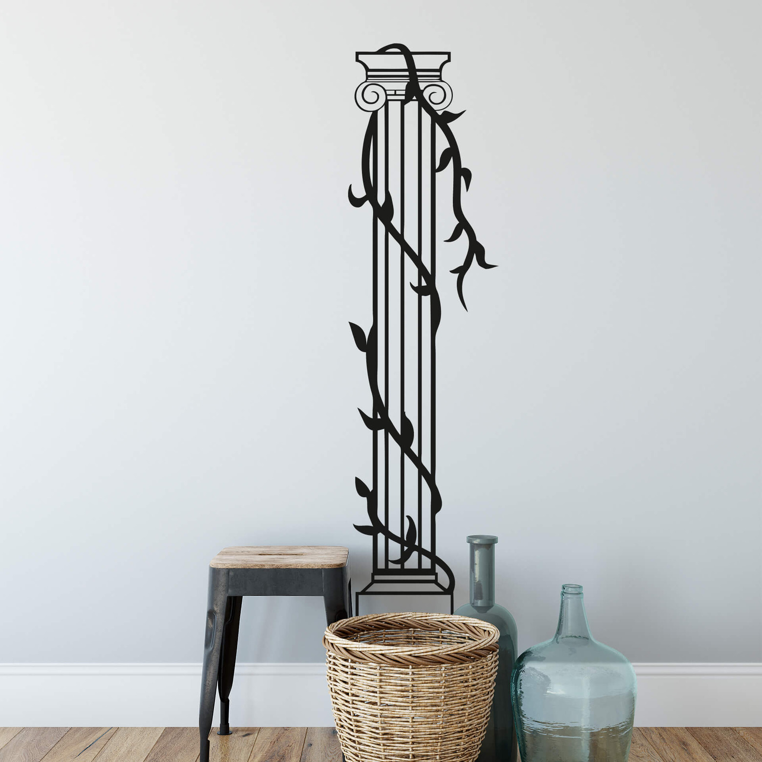 Pillar with ivy Wall sticker