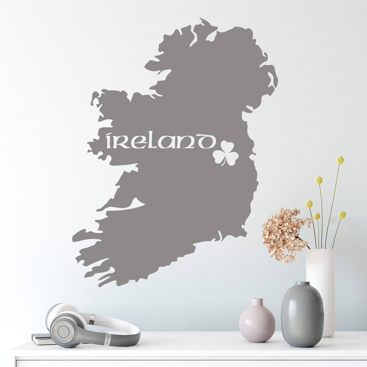 Sticker mural Carte de l'Irlande wallart.fr