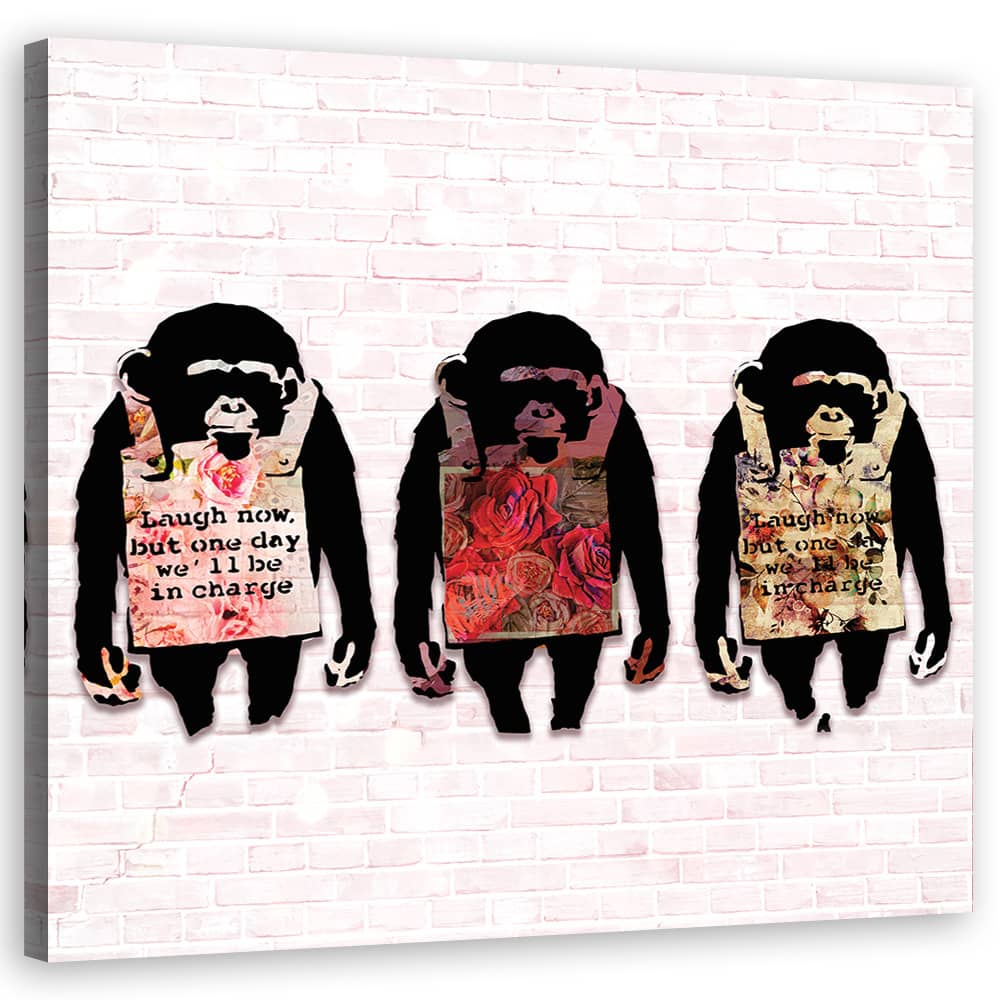 Lot De 6 Toiles Banksy – Art Mural Street Art – Grande Taille 185x95 Cm – Prêtes à Poser