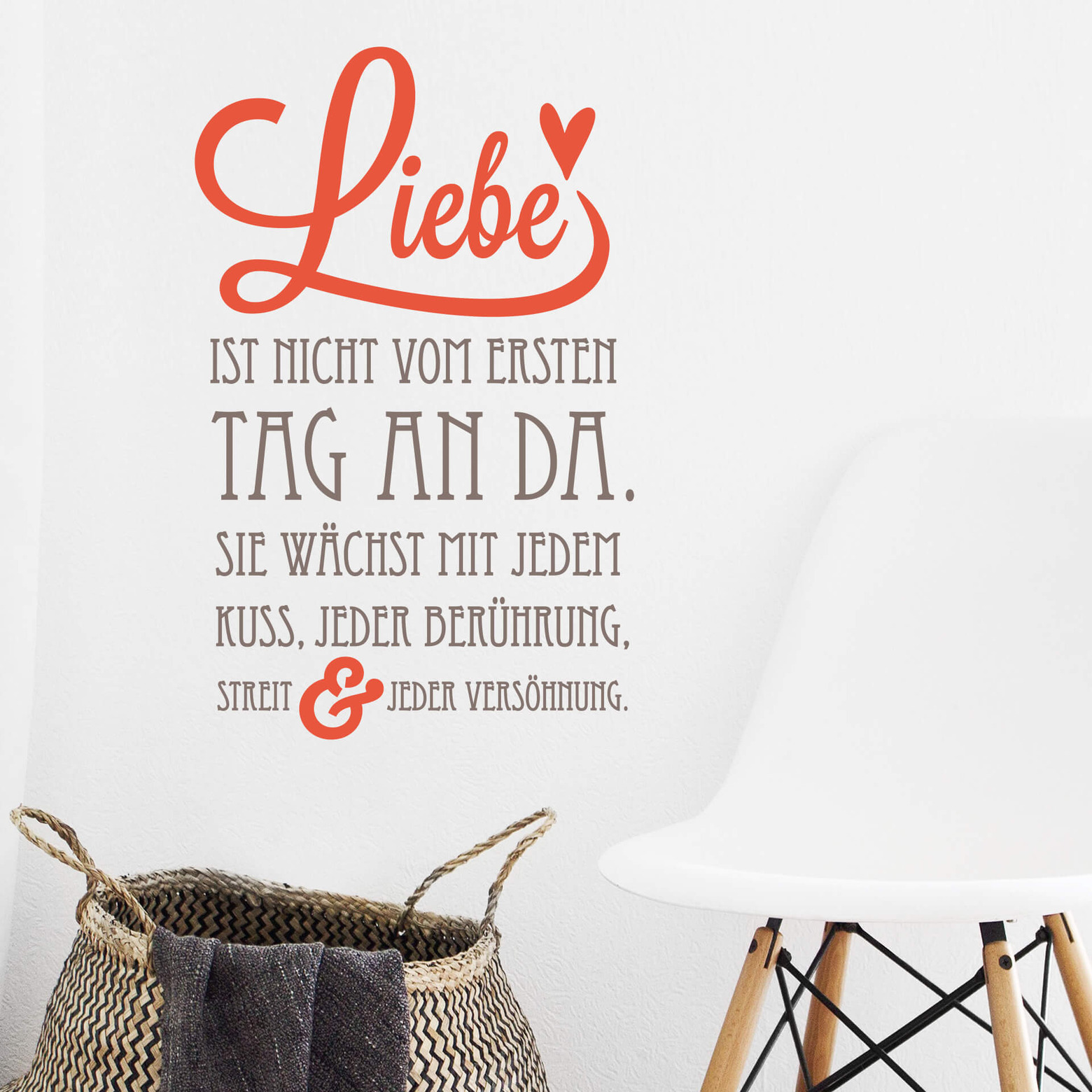 Wandtattoo Liebe Wandtattoo Liebe ist nicht vom ersten Tag an da.. (2-farbig) | wall-art.de