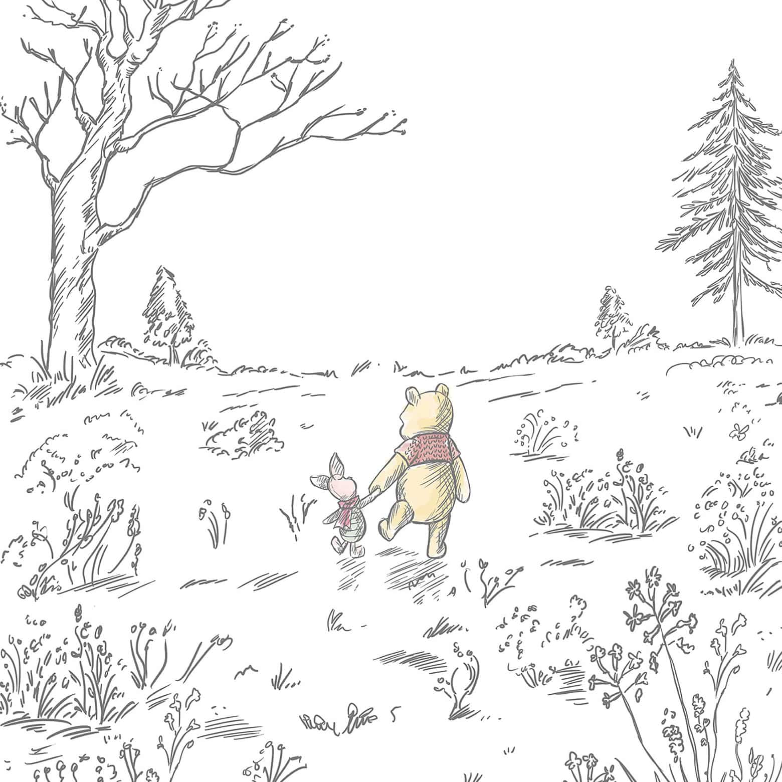 Wallpaper Winnie the Pooh Walk 200 x 280 cm