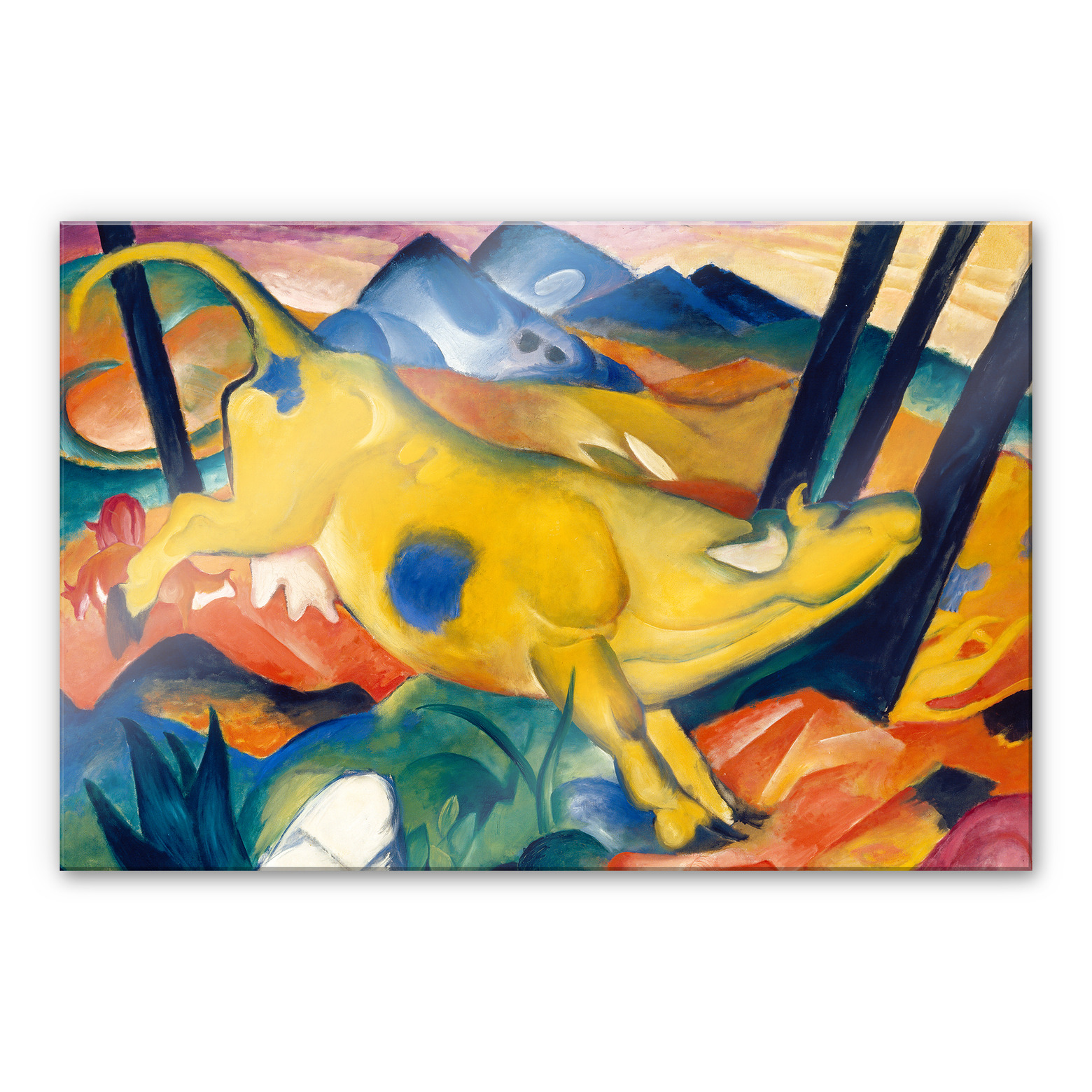 Acrylglas Marc De Gele Koe wallart.nl