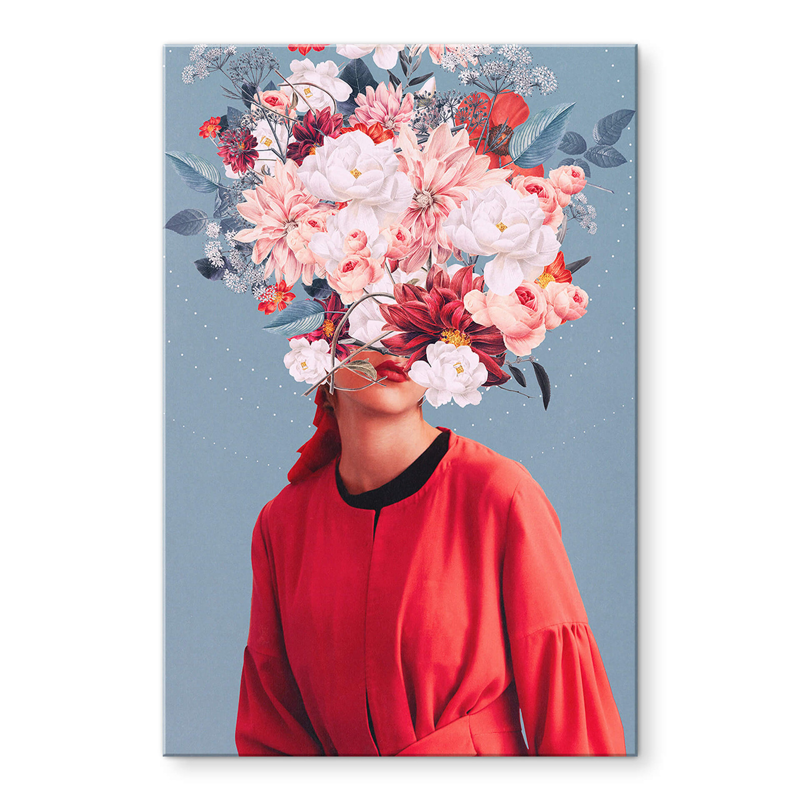 Acrylic Print Moth Flower Lady