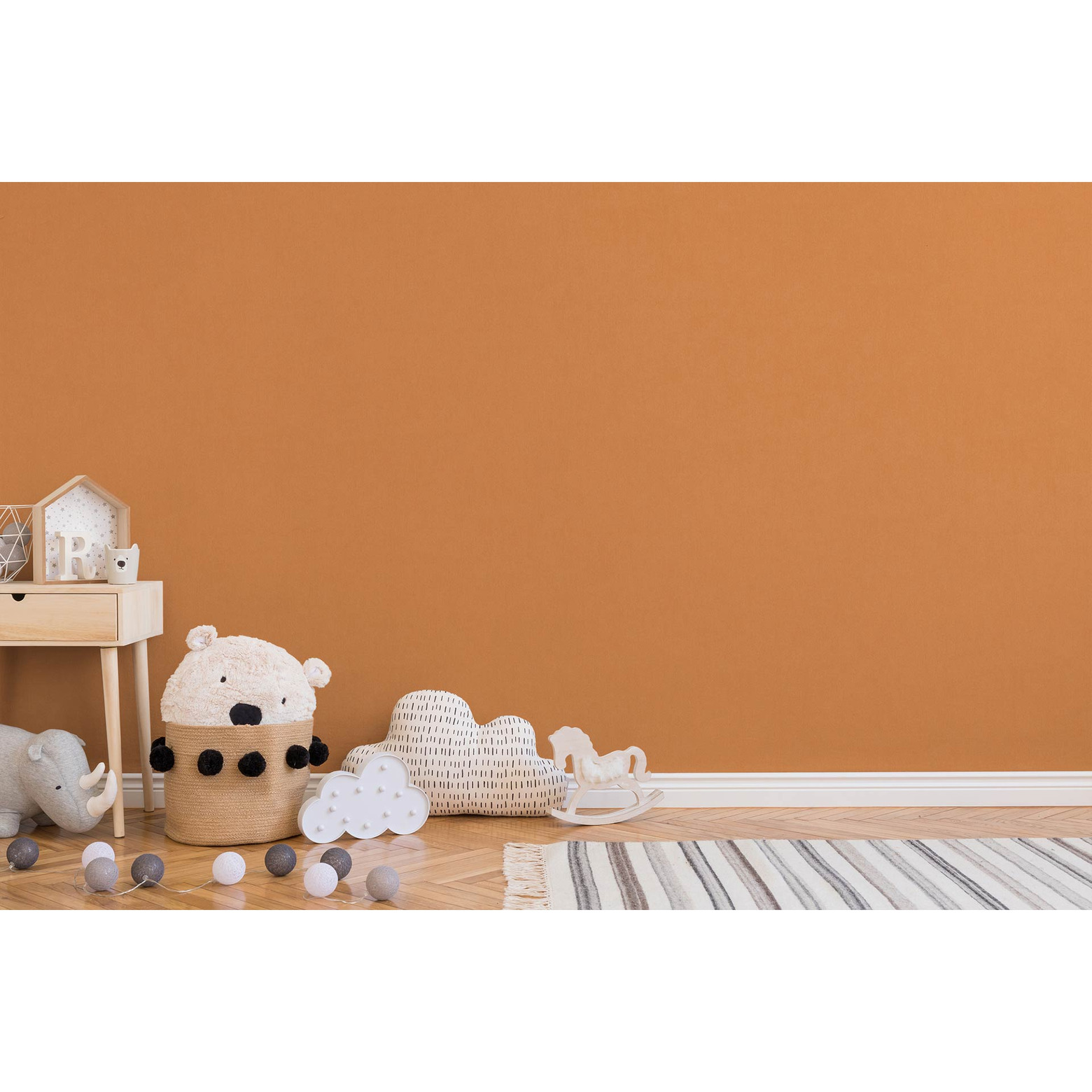Colourful design for playfully beautiful walls Orange unit wallpaper