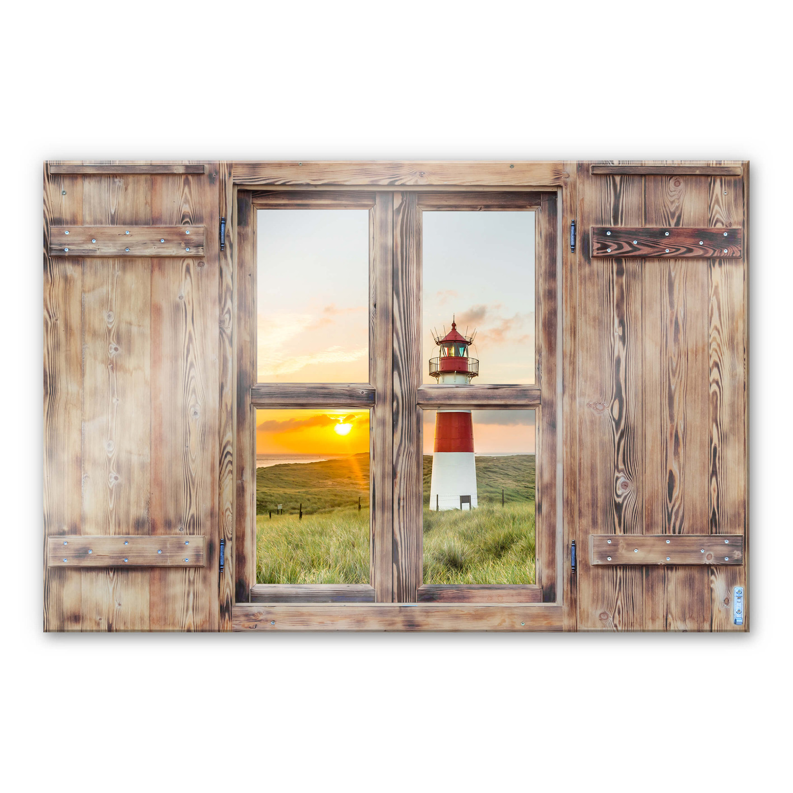 Glass Print Trompe L'oeil Light House