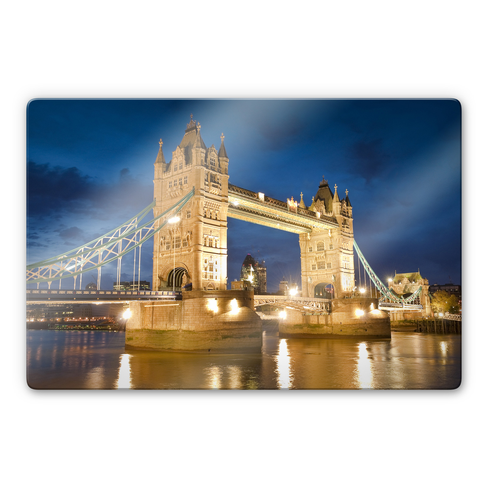 Tableau Toile Tower Bridge Londres De Nuit - Décoration Murale Moderne