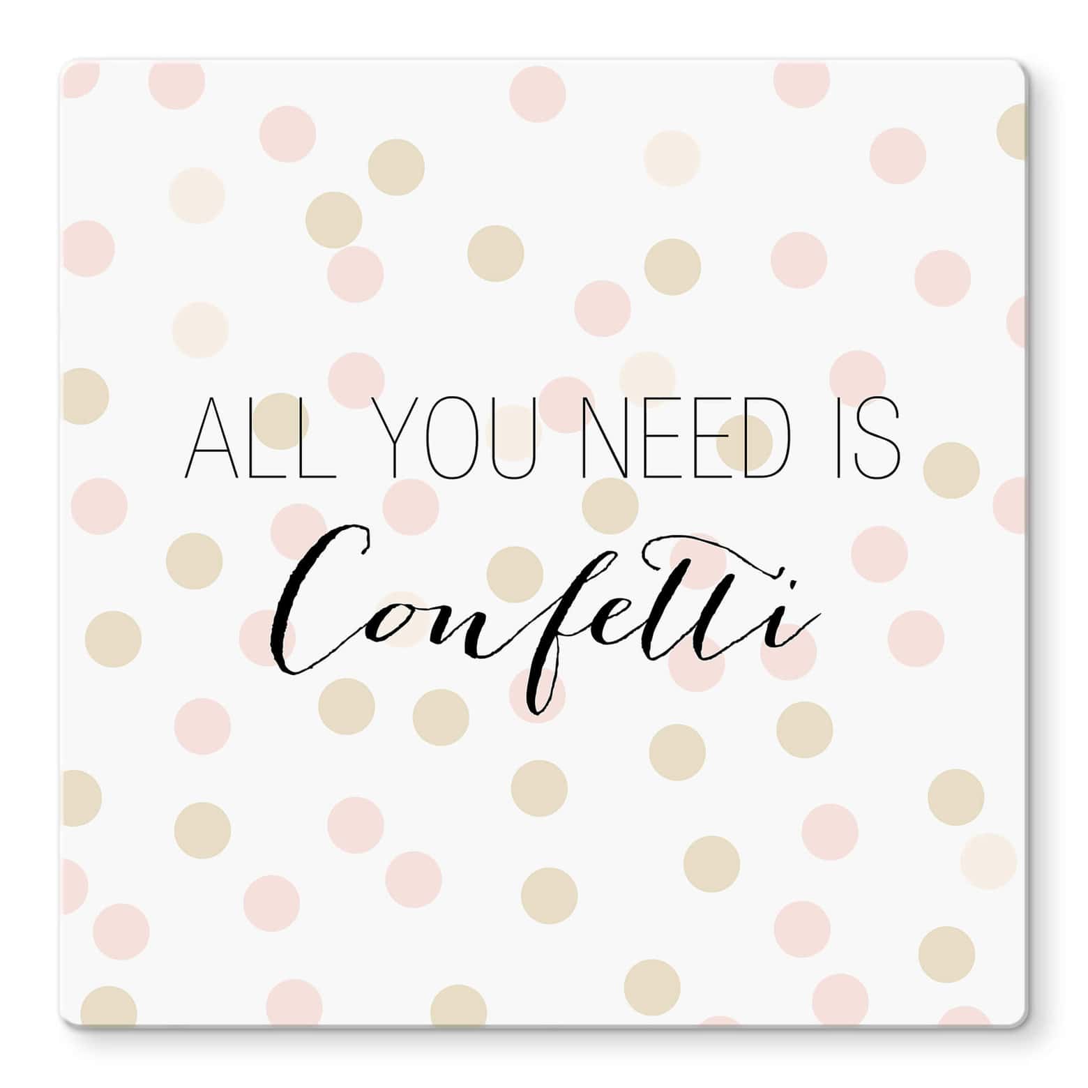 Glass Print Confetti & Cream Confetti