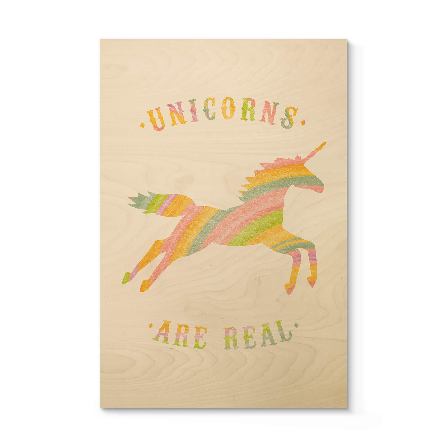 Wooden Poster Bodart Unicorns are Real