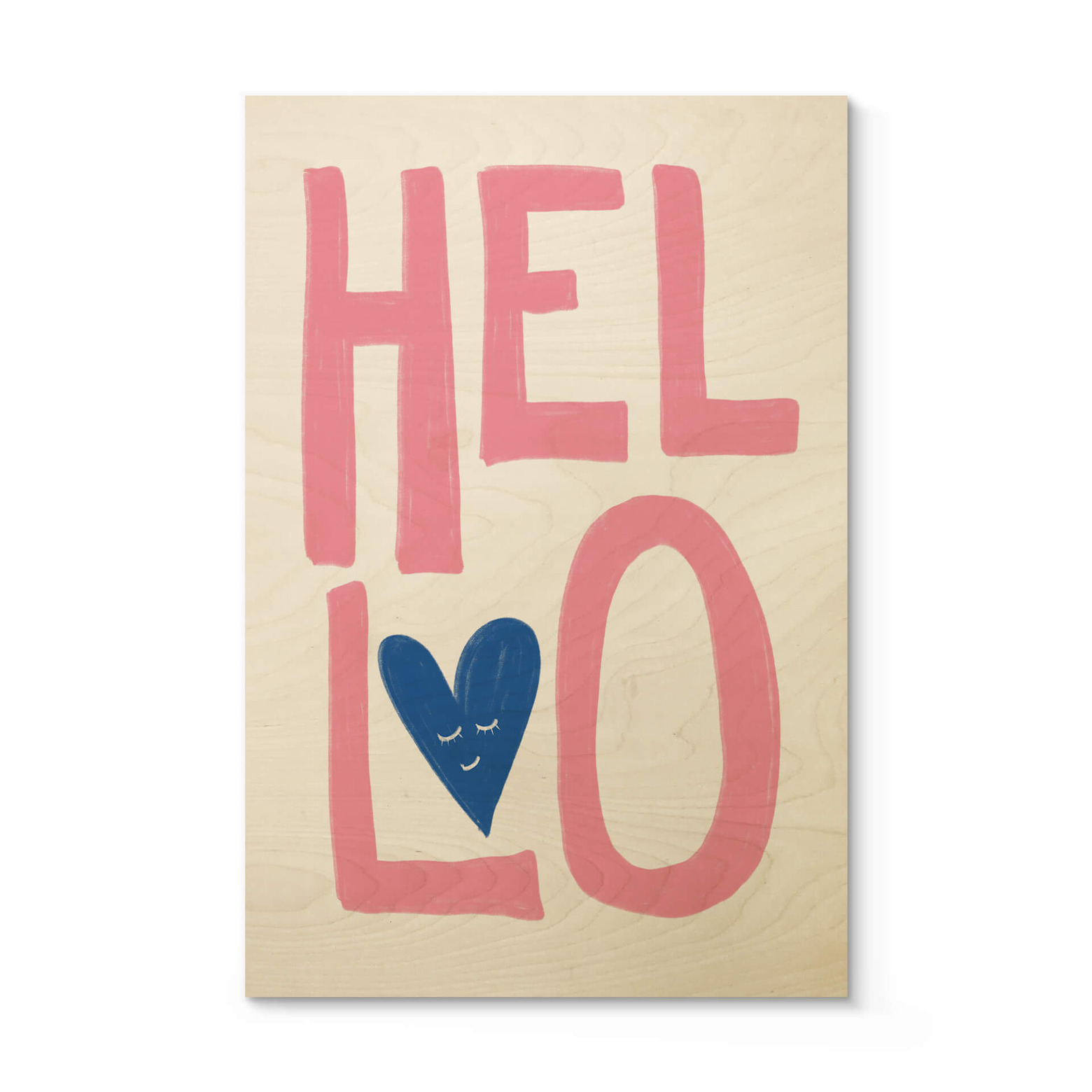 Houten Poster Fritsch Hello wallart.nl