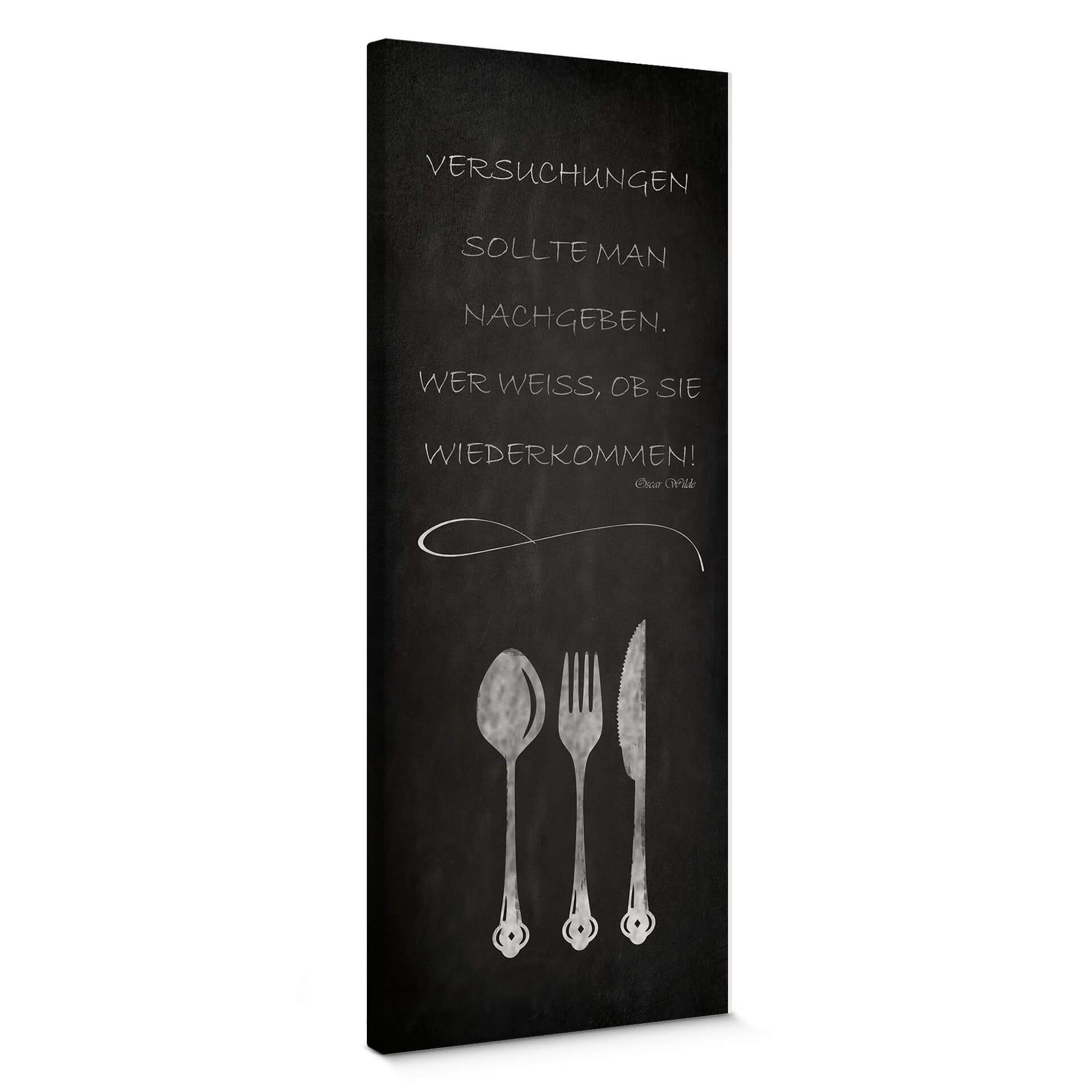 Wandtattoo 'Versuchungen Sollte Man Nachgeben' – Oscar Wilde Zitat, 120x58 Cm, 32 Farben