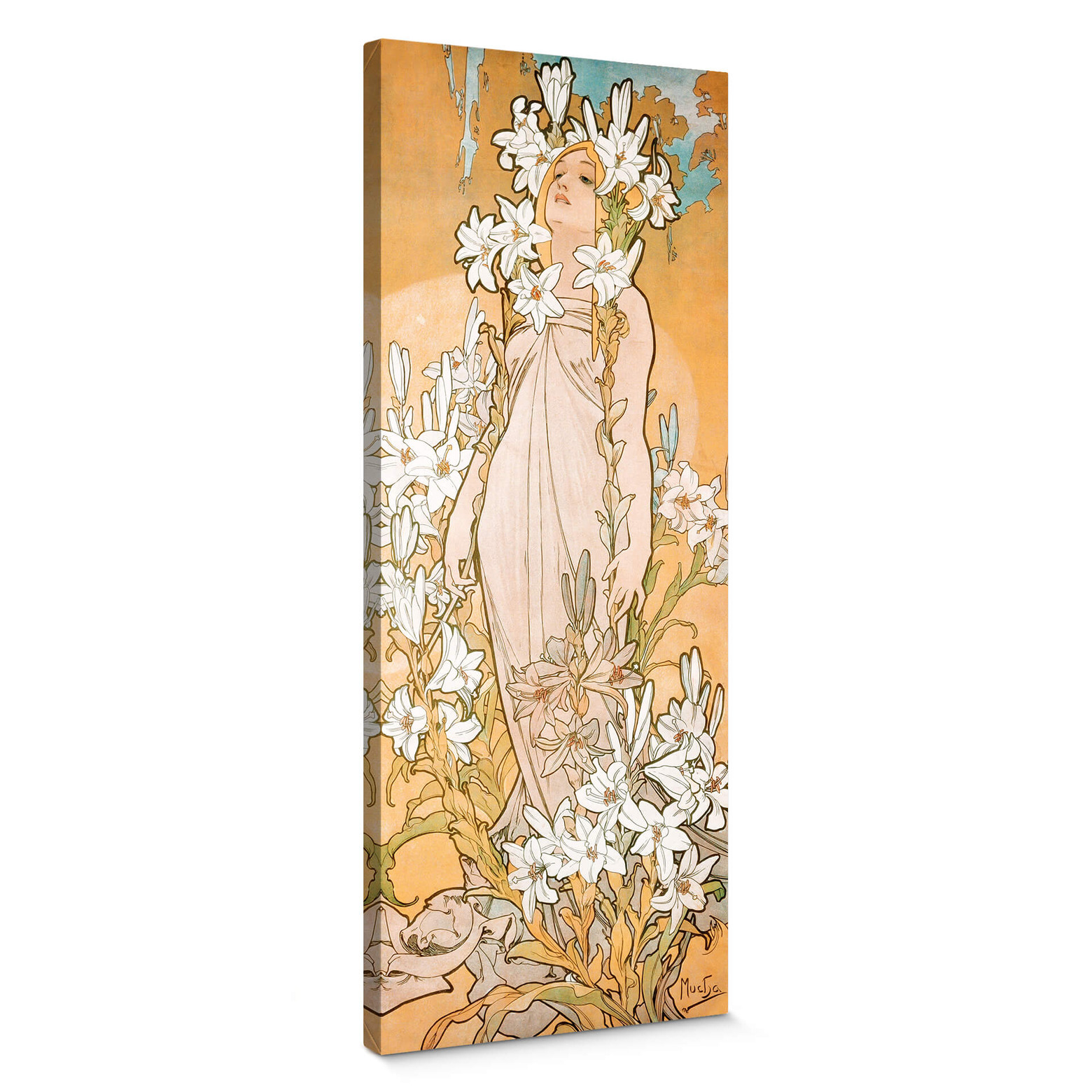 Grand Meister Alfons Mucha - 90x45cm Toile Art Image Art Décoration