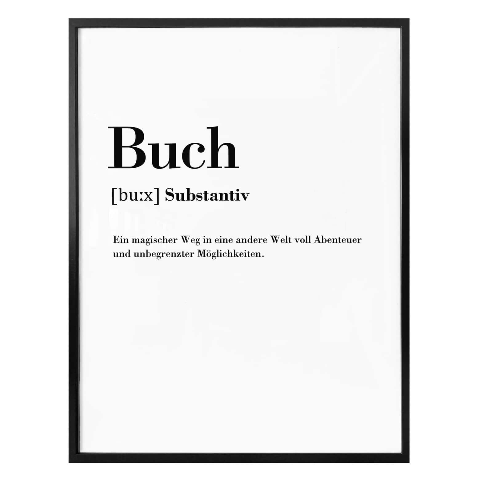 Poster Grammatik Buch wallart.de