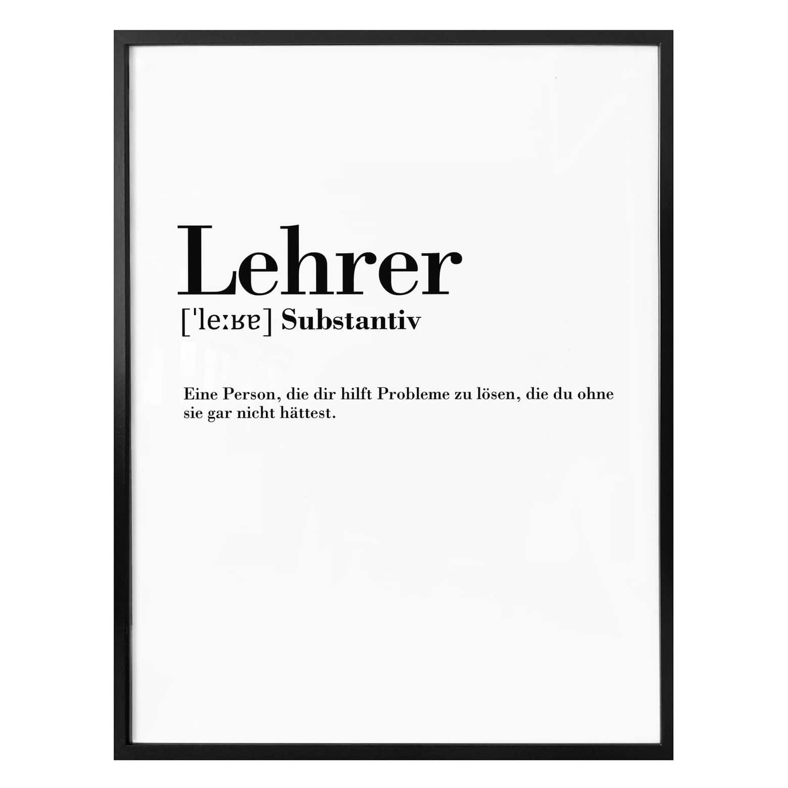 Poster Grammatik Lehrer wallart.de