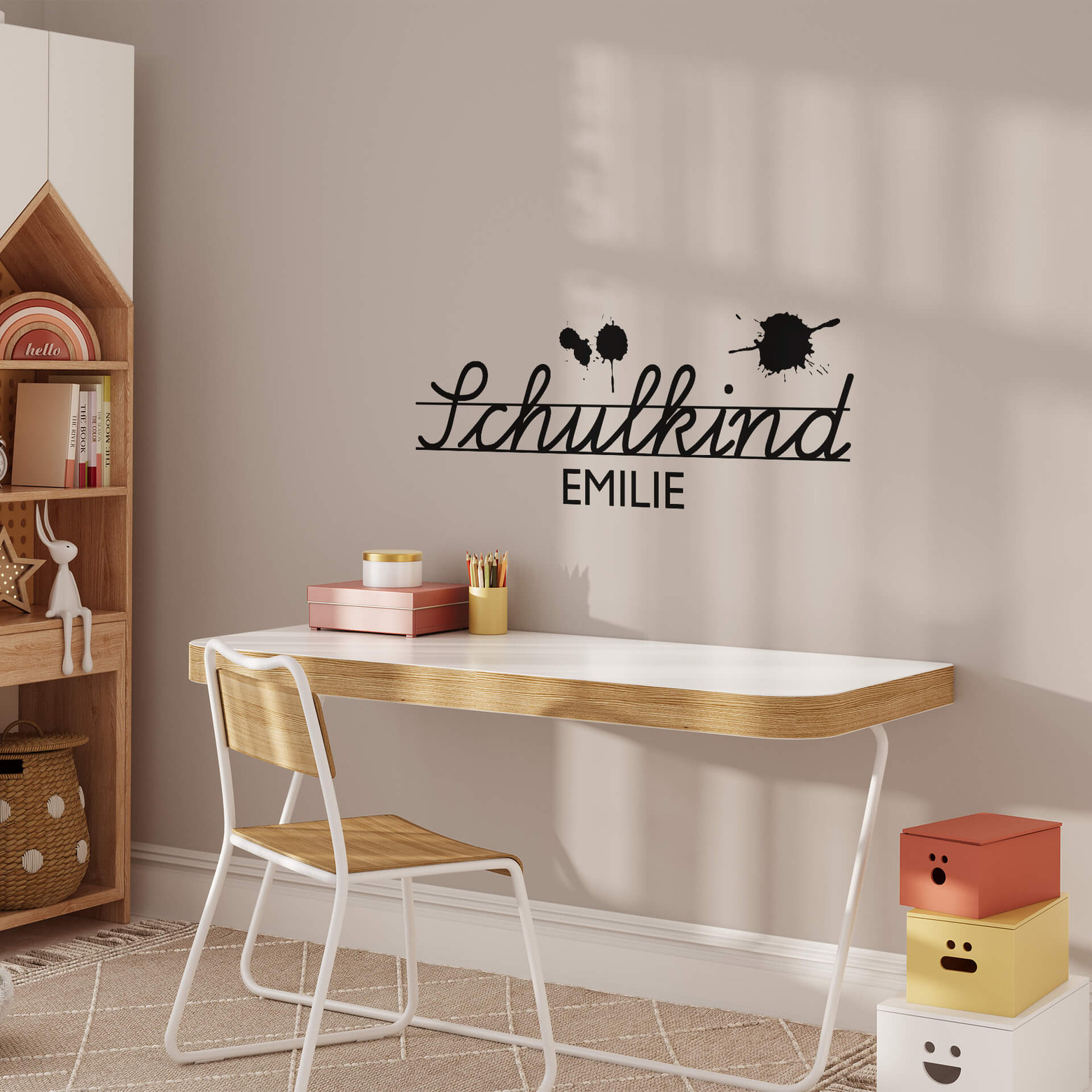 Eigener Name als Wandtattoo Wandtattoo + Name Schulkind | wall-art.de