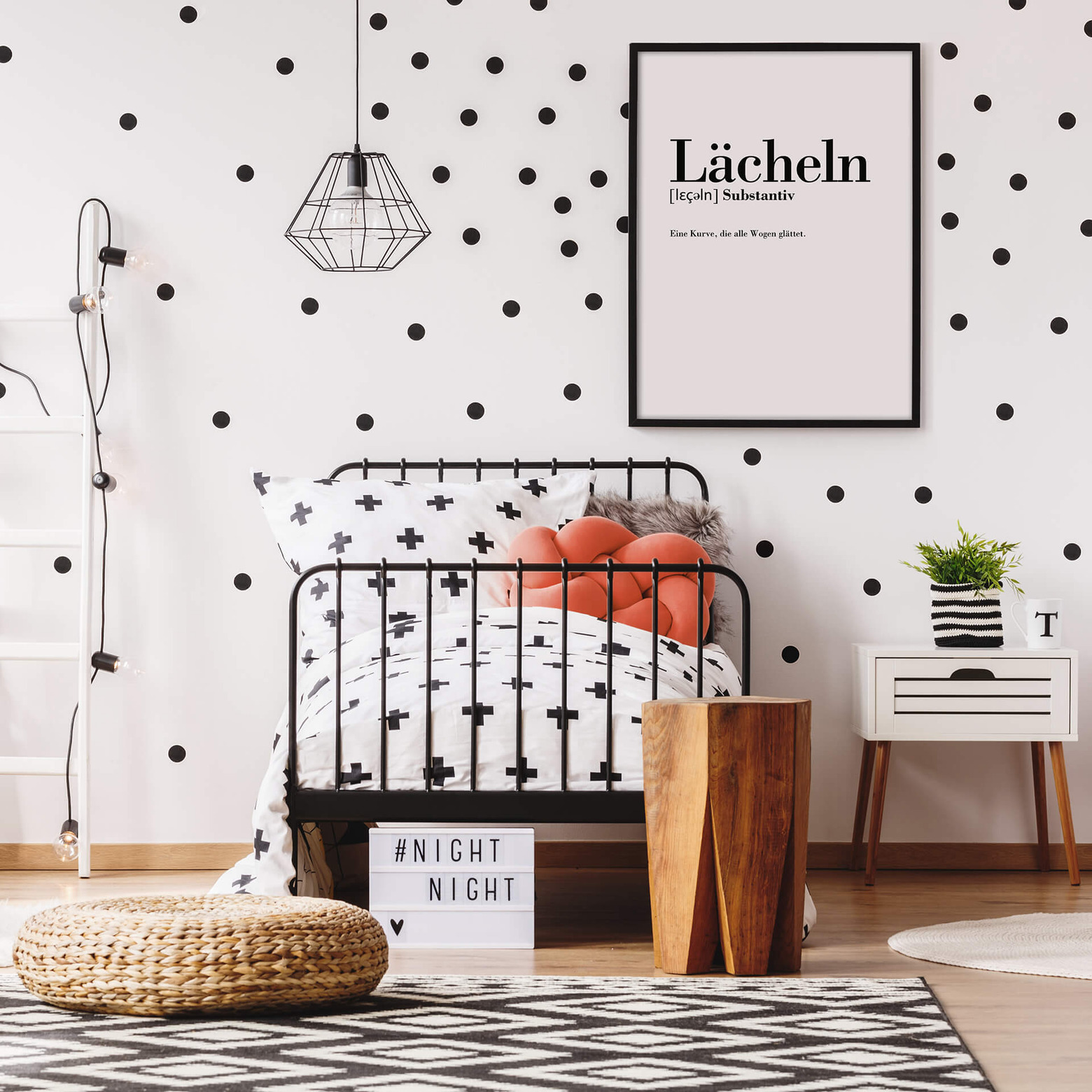 Poster Grammatik Lächeln wallart.de