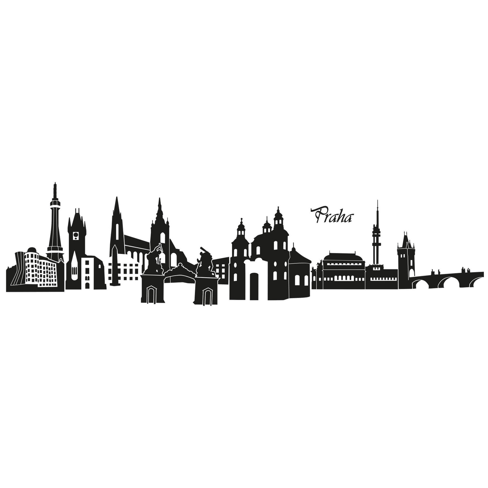 Prague Skyline Wall sticker