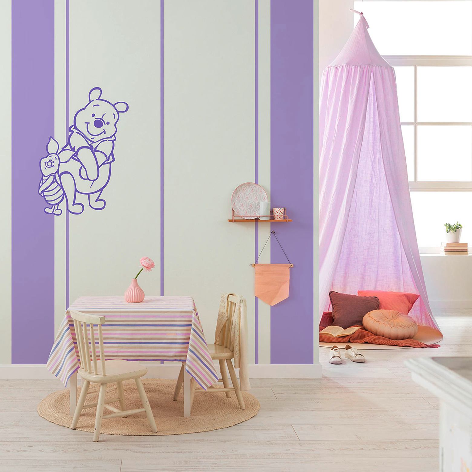 Runa Art Photo Tapet Forest 352 x 250 cm Fleece Tapet XXL Modern Vardagsrum Sovrum purple 9003011b