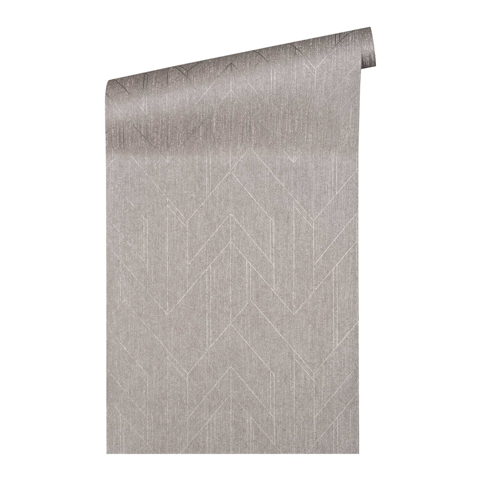 Modern graphic wallpaper silvergrey nonwoven wallpaper with glass