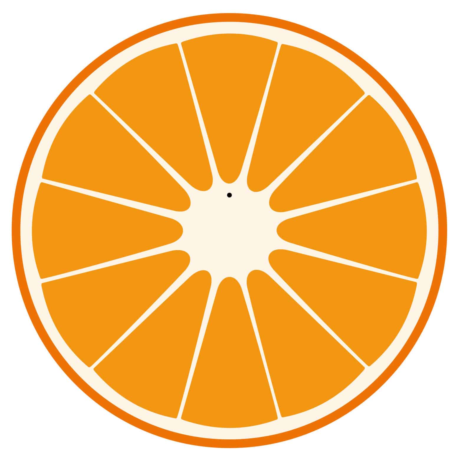 Orange Wall sticker + Clock