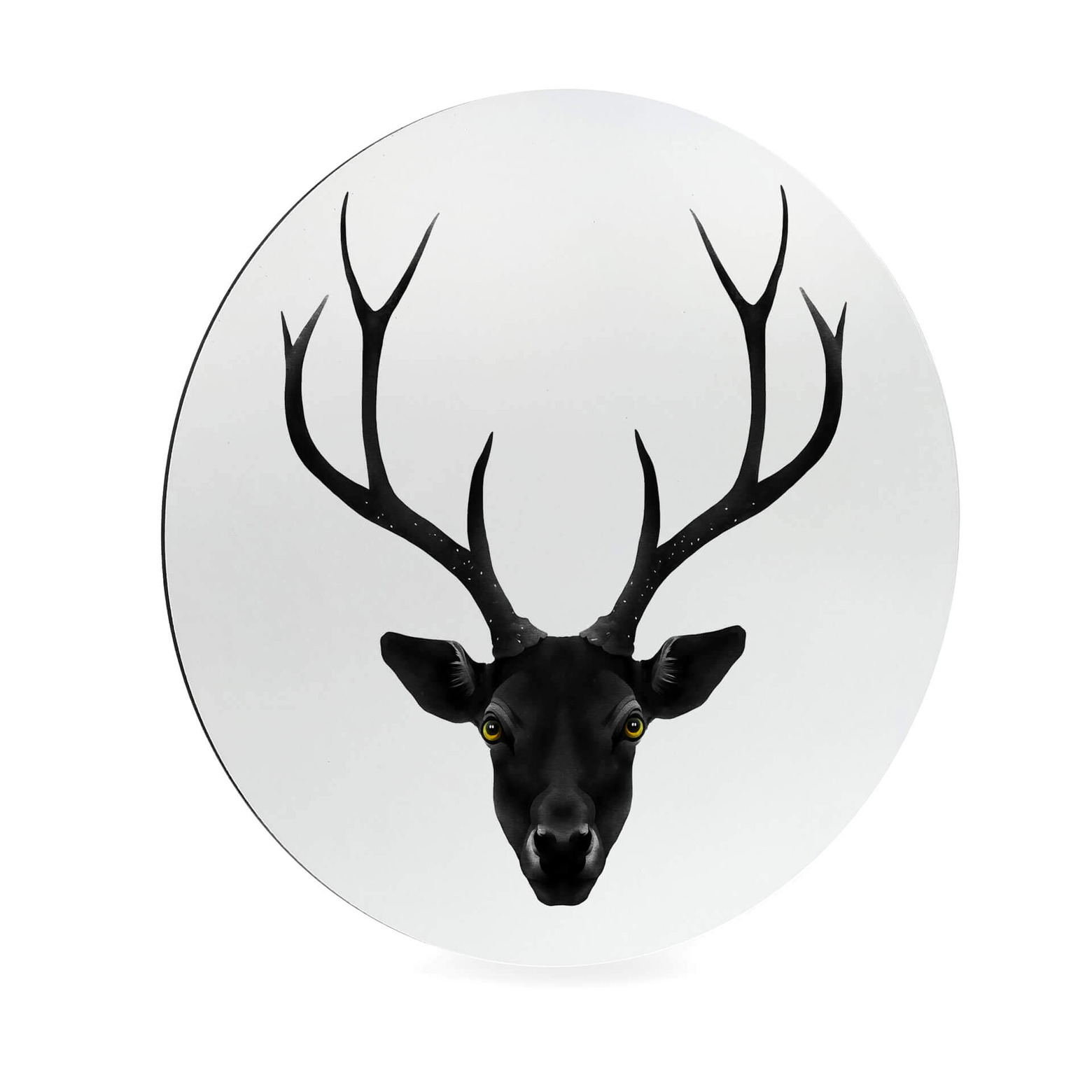 AluDibond Wall Circle Ireland Black Deer
