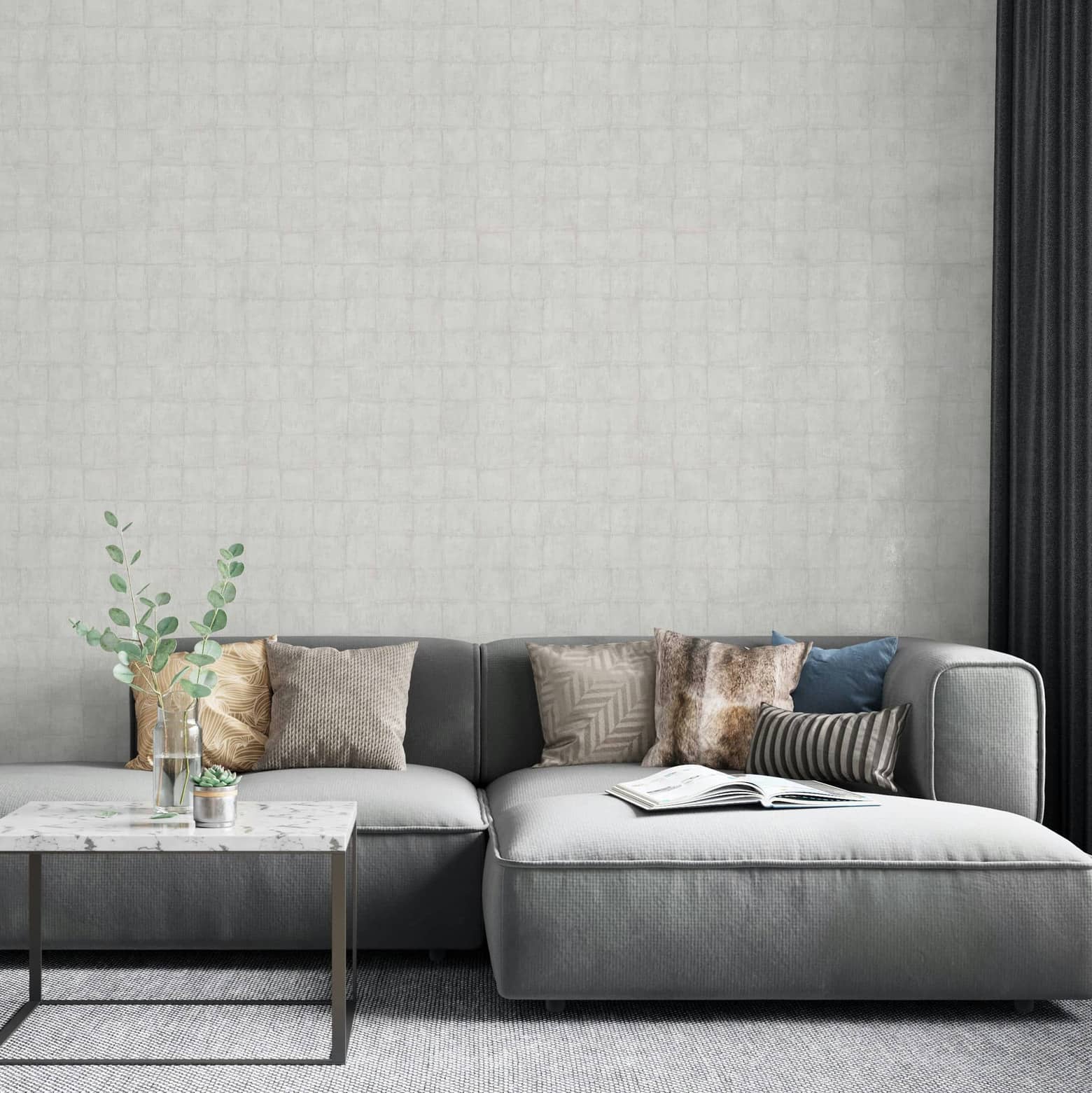 Carta Da Parati Multistrato, Tessuto Non Tessuto Shades Iconic Grigio - Foto 4