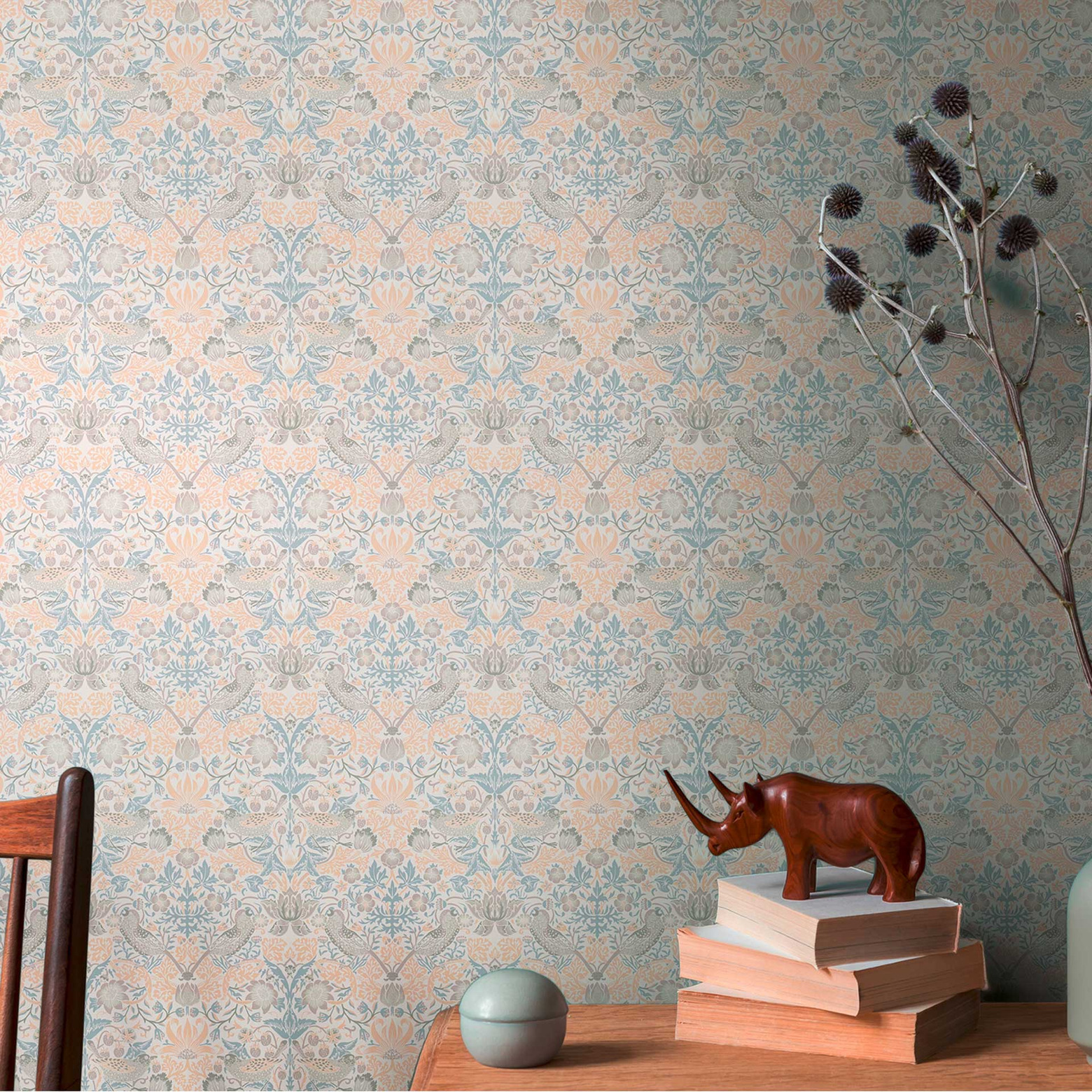 nonwoven wallpaper with floral pattern beige grey wallpaper with