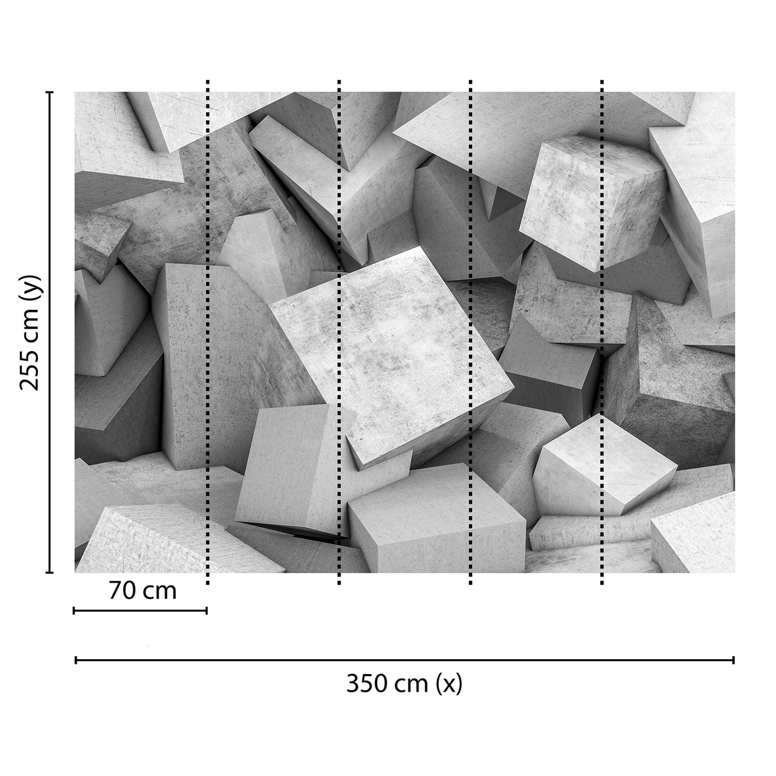 nonwoven wallpaper ConcreteBlocks concrete look photo wallpaper