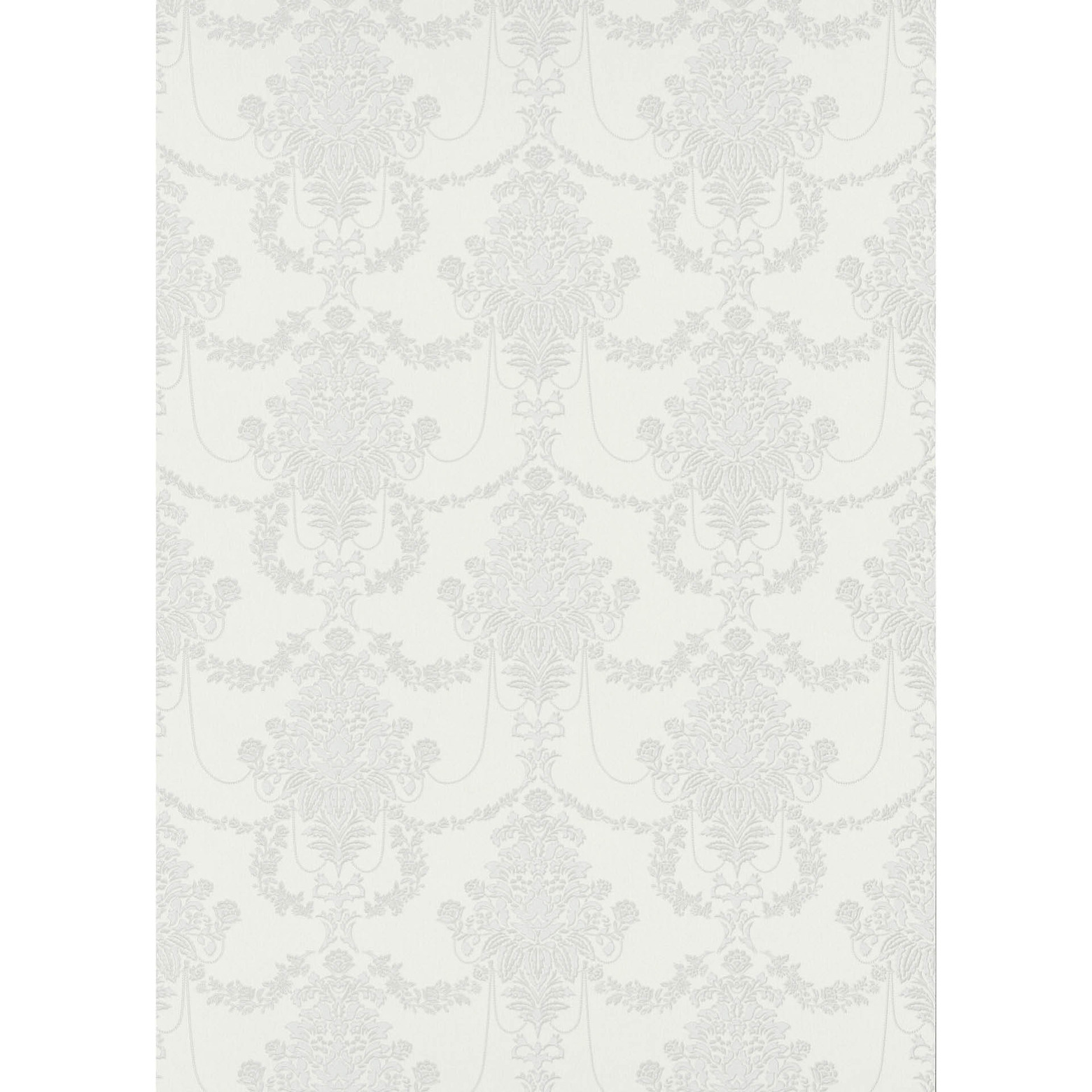 Decorative wallpaper Erismann Versailles white, grey, silver