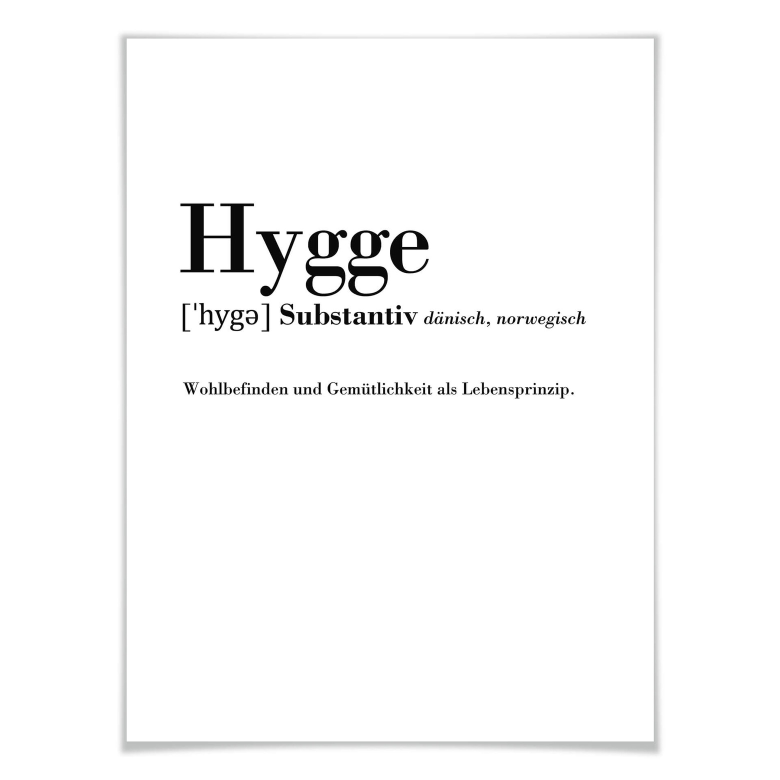 Poster Grammatik Hygge wallart.de