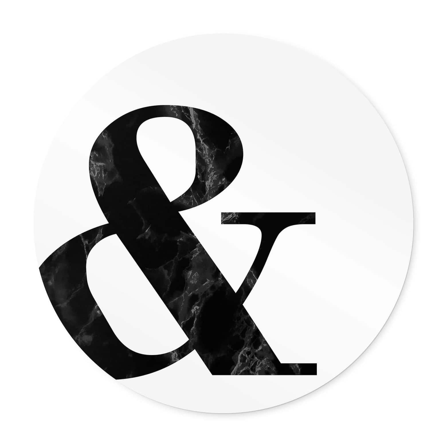 Poster Black Marble Ampersand