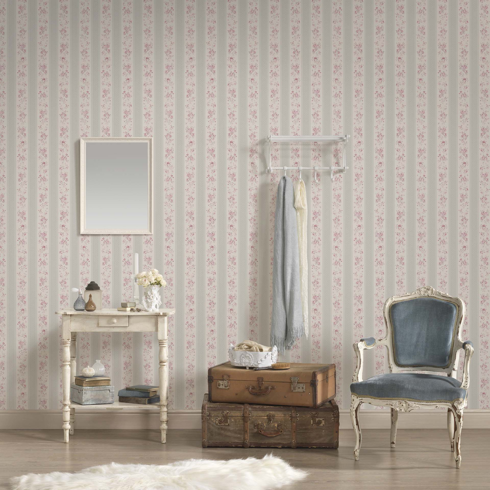 A.S. Création Pop Style Papel Pintado De Vellón Art Deco (Gris Oscuro