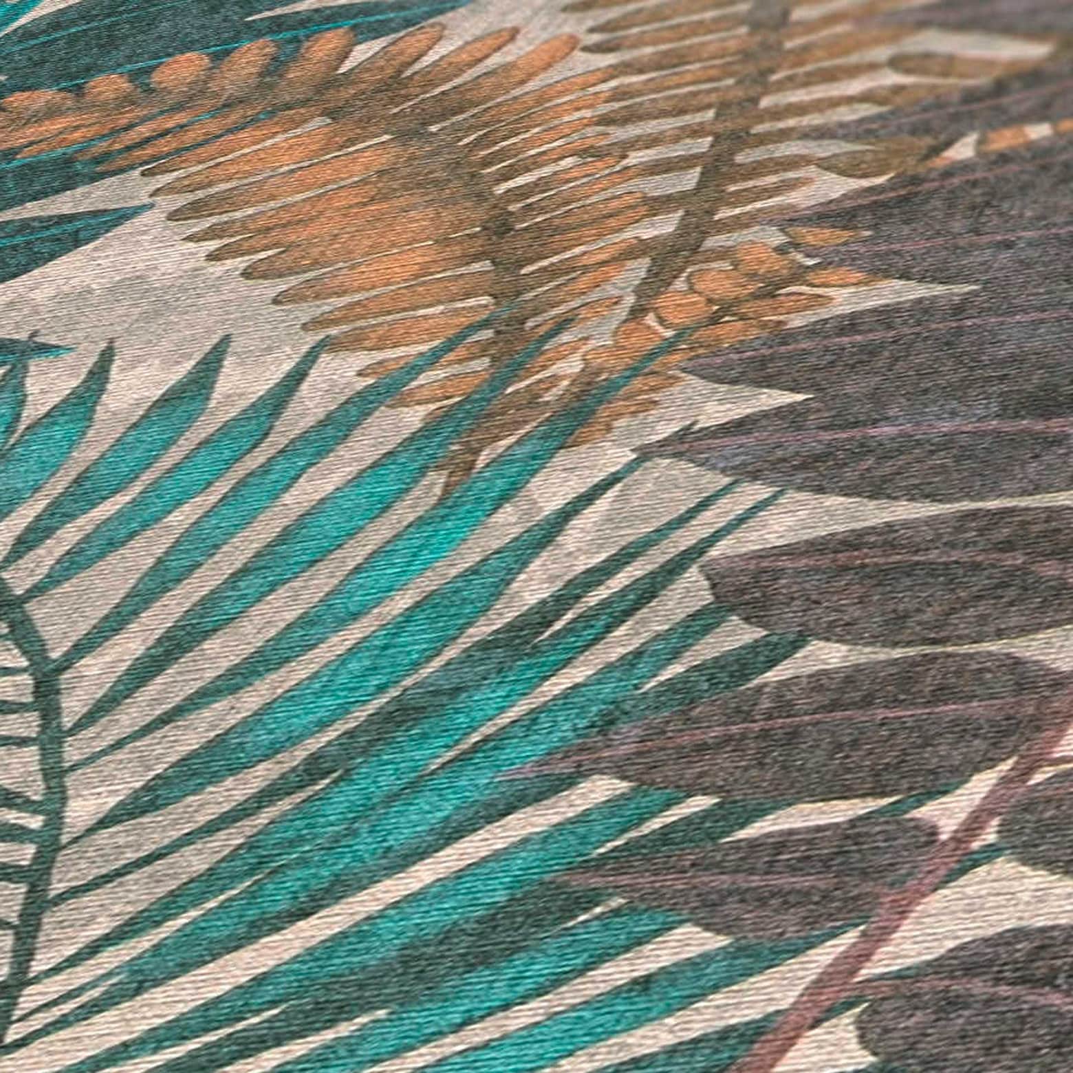 pattern wallpaper with fern leaves colourful floral wallpaper green