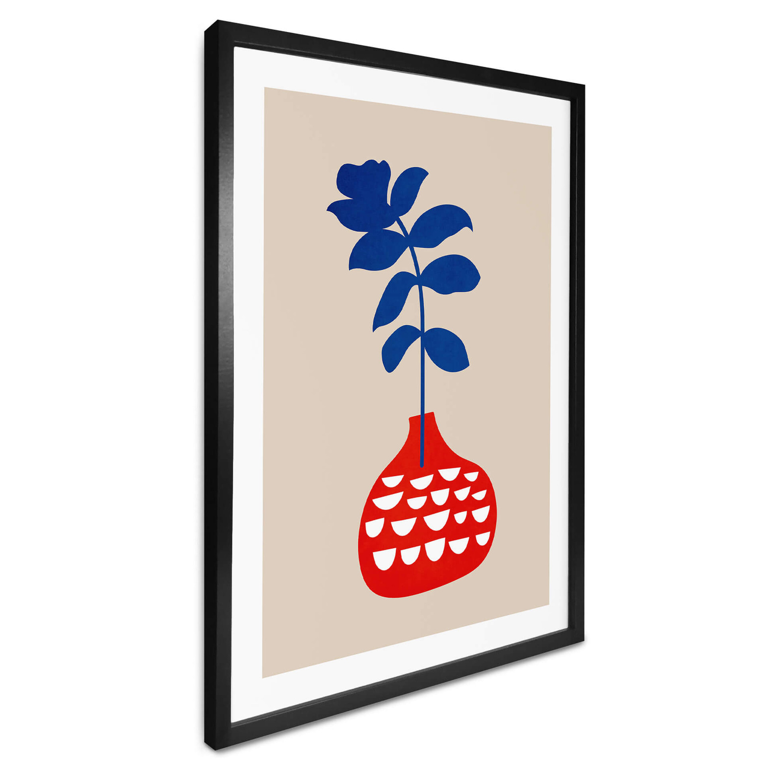 Poster Kubistika Wild Flowers in a Red Vase