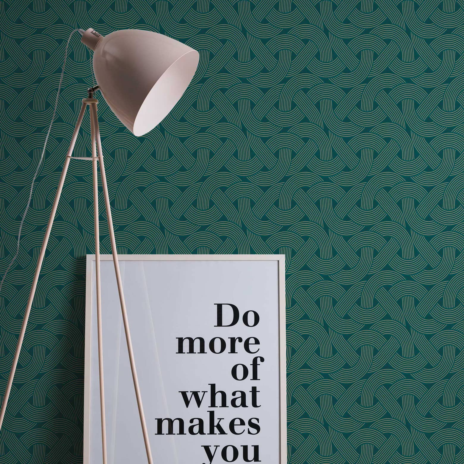 Art deco wallpaper blue gold graphic wallpaper with line pattern