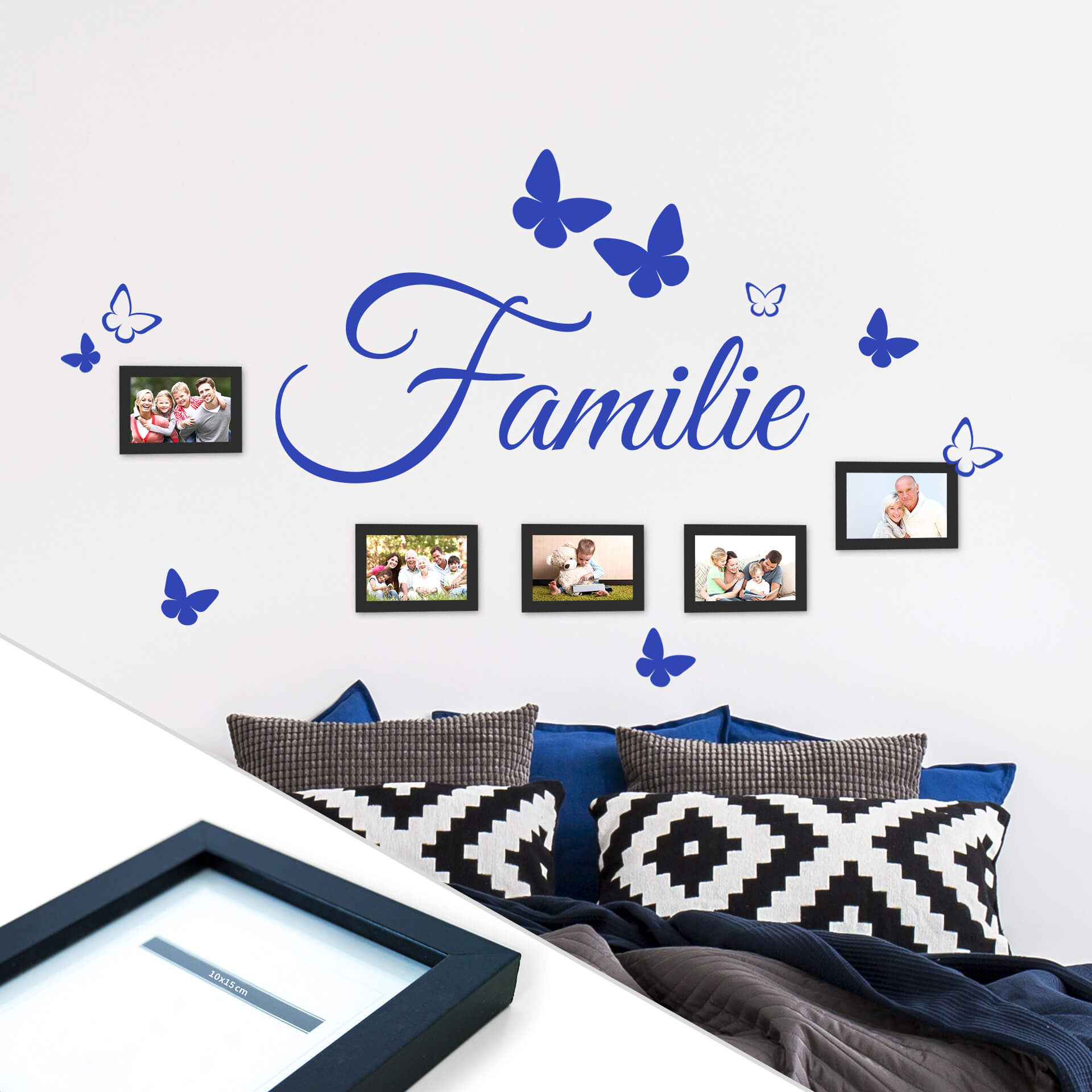 wandtattoo familie Wandtattoo Familie inklusive 5 Bilderrahmen | wall-art.de