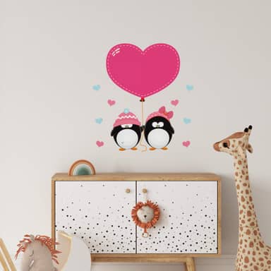 Adesivo Murale A Forma Di Cuore Kiwistar – 6 Misure, Rimovibile, Per Pareti E Vetri