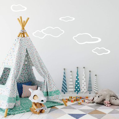 Stickers Muraux Chambre Enfant Nuages Gris Clair - DK1055-03 DEKO KINDERZIMMER