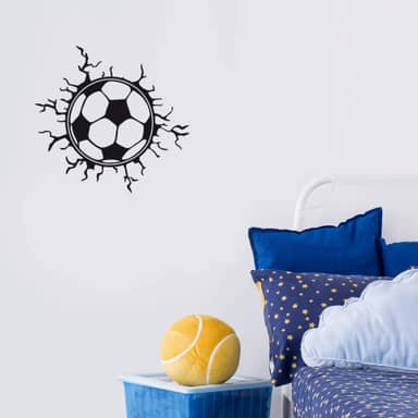 Adesivo murale con love e pallone da calcio - TenStickers