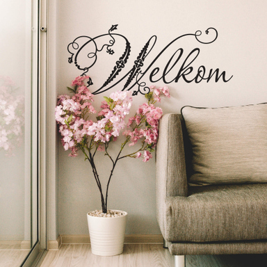 Wandtattoo 'Welcome', 90x31 Cm, Braun, Selbstklebend, Für Wanddekoration