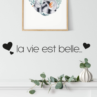 Autocollant Mural Citation Vinyle Déco - 'La Vie Que Vous Imaginiez' - Réf IN27